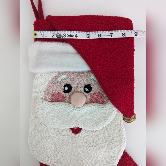 NEW Large Hand Hooked 3D Santa Christmas Stocking Chunky 20.5" - Picture 5 of 13